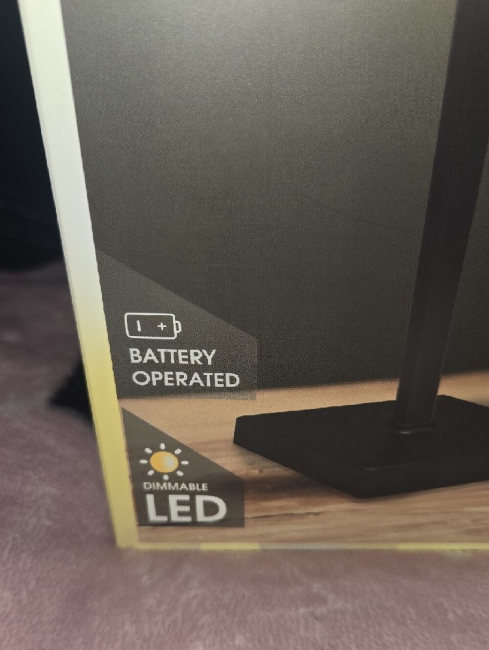 Black Touch Control LED Table Lamp - Black - Picture 3 of 6